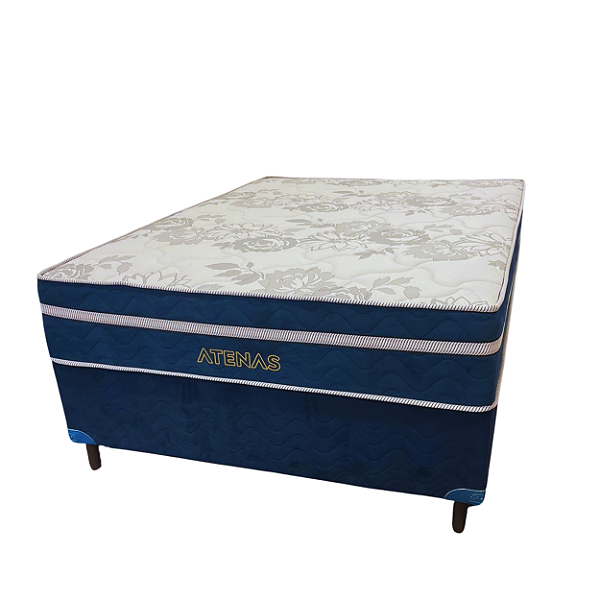 Conjunto Box Atenas Tradicional Molas Ensacadas Casal  (138x188x66) - Soft Flex