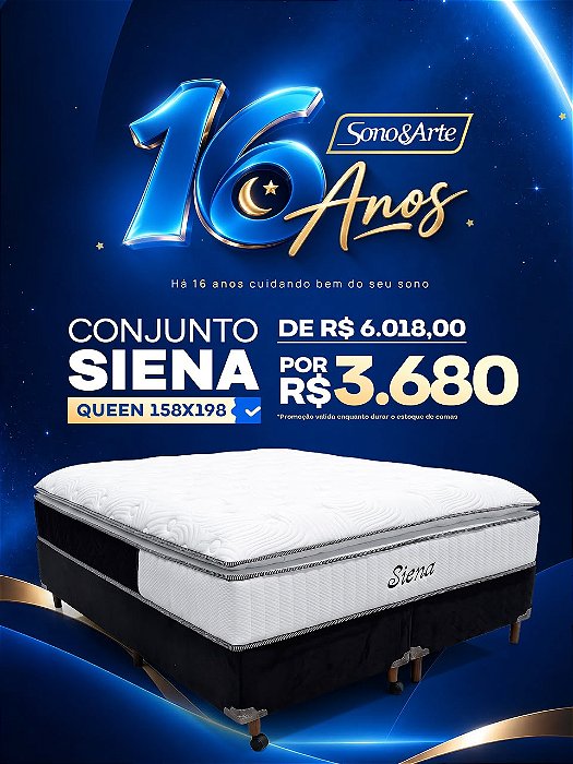 Conjunto Box Molas Ensacadas Siena Visco-Elástica - Soft Flex