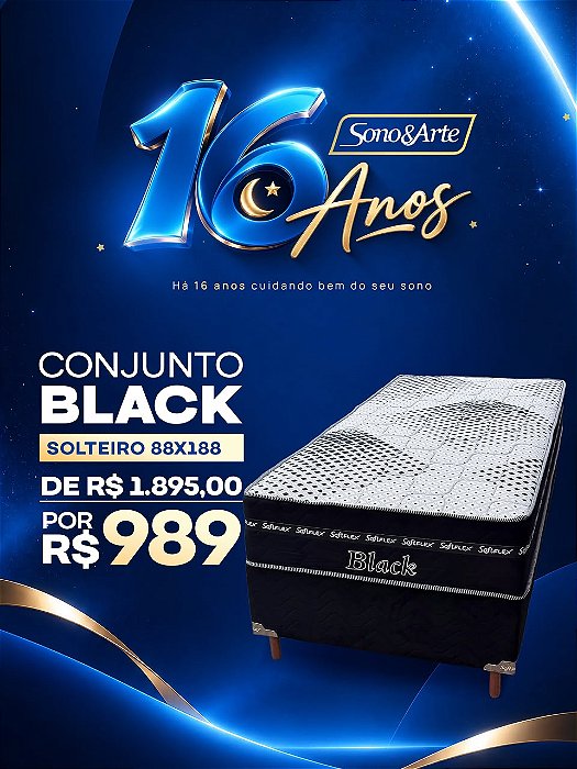 Conjunto Box Black Molas Ensacadas.
