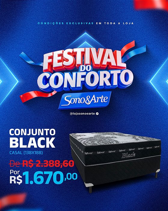 Conjunto Box Black Molas Ensacadas.