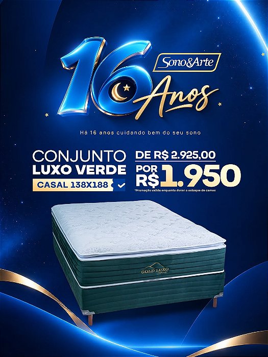 Conjunto Box Gold Luxo Molas Ensacadas - Soft Flex