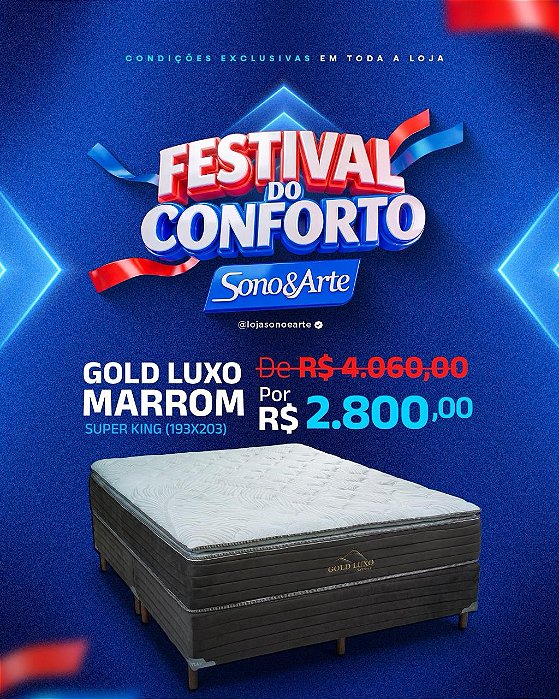 Conjunto Box Gold Luxo Molas Ensacadas - Soft Flex