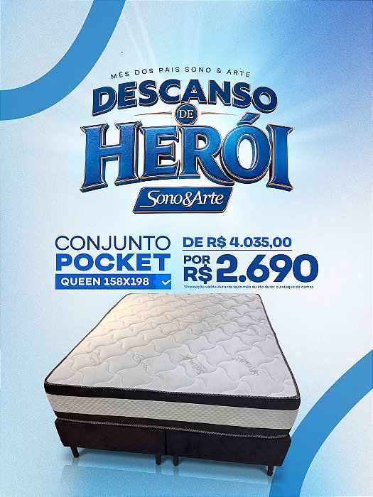 Conjunto Box Molas Ensacadas Pocket 33 Collection - Soft Flex