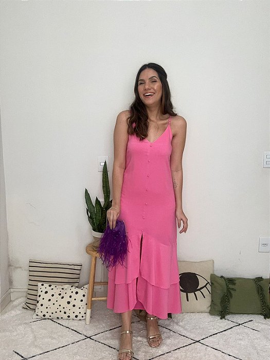 Vestido de alcinha midi