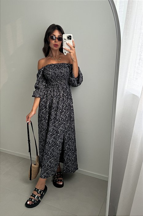 Vestido midi floral - G