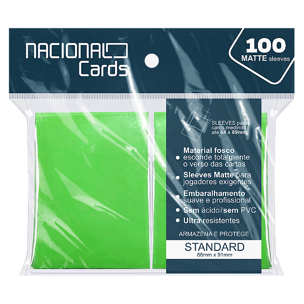 Sleeve Matte Standard Maçã Verde Nacional Cards - Magic Pokémon