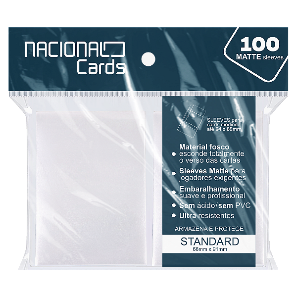 Sleeve Matte Standard Clear Nacional Cards - Magic Pokémon