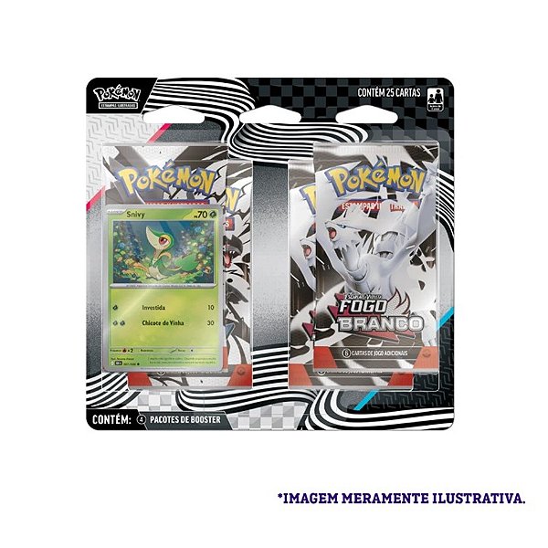 Pokémon Blister Quádruplo EV10.5 - Raio Preto e Fogo Branco - Snivy