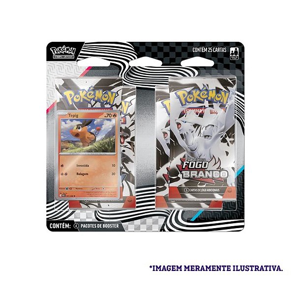 Pokémon Blister Quádruplo EV10.5 - Raio Preto e Fogo Branco - Tepig