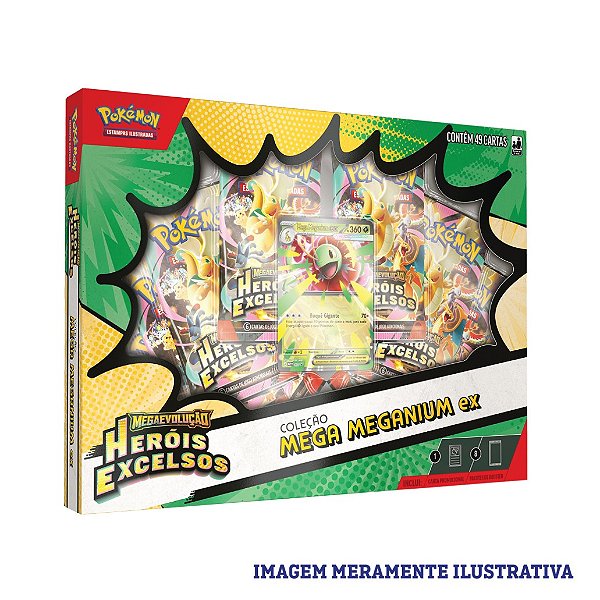Pokémon Box Mega Meganium - Heróis Excelsos