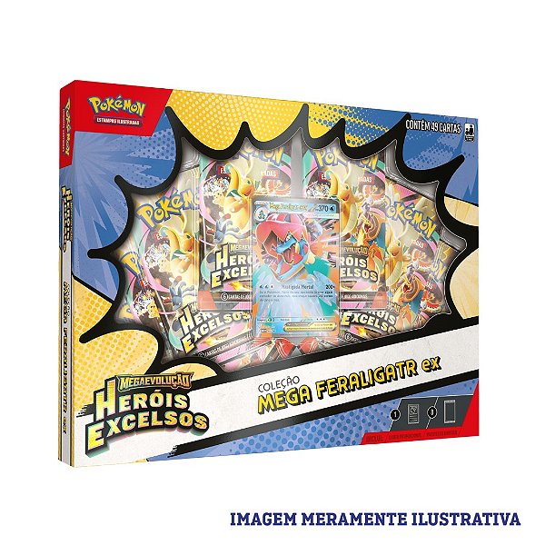 Pokémon Box Mega Feraligatr - Heróis Excelsos