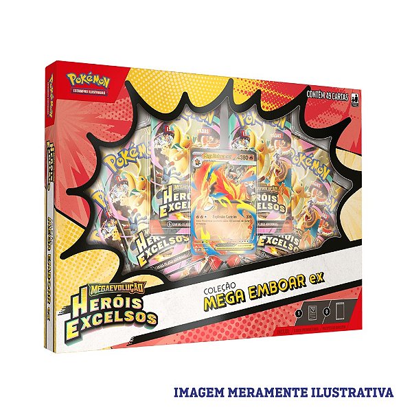Pokémon Box Mega Emboar - Heróis Excelsos
