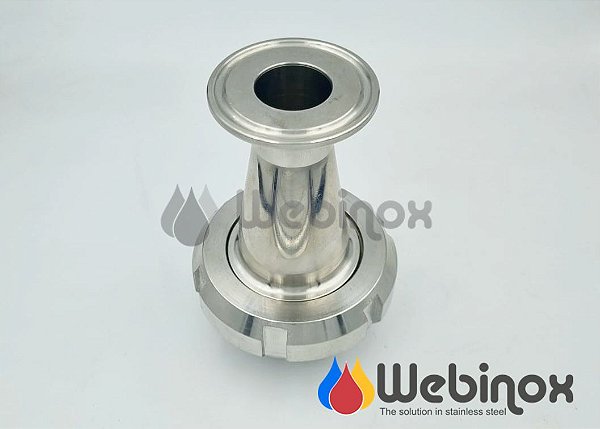 Adaptador Niple Porca SMS 1.1/2" x Triclamp 304 1"