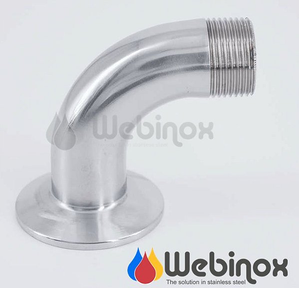 Curva Triclamp 2" x BSP/N 1" Aço Inox 304