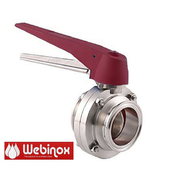Válvula Borboleta Tri-Clamp OD Catraca
