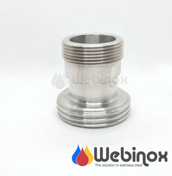 Adaptador Macho SMS 1" x  BSP/N ( Macho) 1" Inox 304