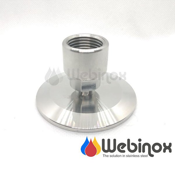 Niple Adaptador TC 2" x BSP/L (Fêmea) 1/2" Inox 304