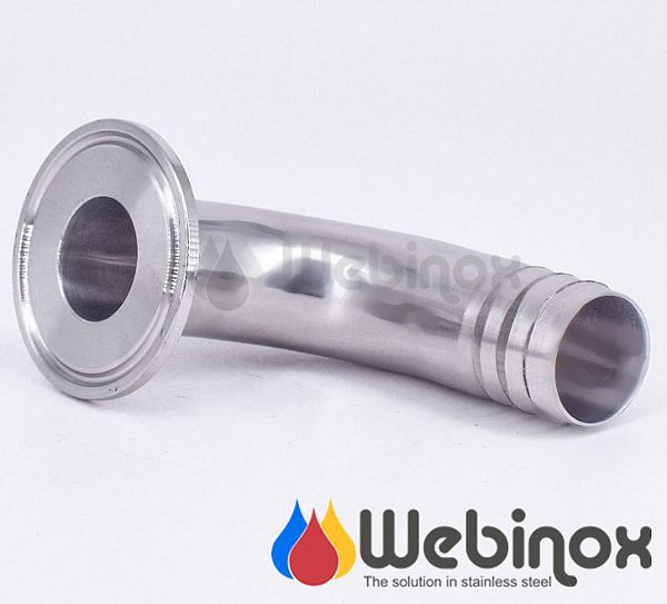 Curva 90º TC x Mangueira Inox 1"
