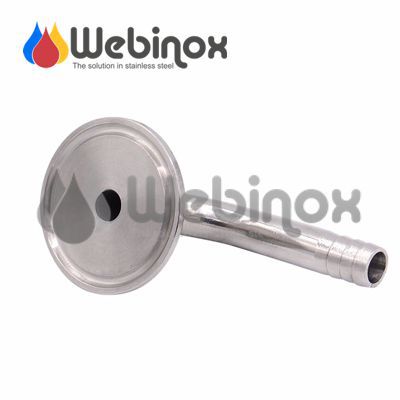 Niple Adaptador TC 1" / 1.1/2" x 90G x Mangueira 1/2" Aço Inox 304
