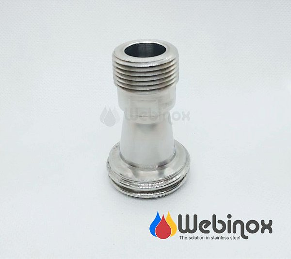 Adaptador Macho SMS 1" x  BSP/N ( Macho) 3/4" Inox 304