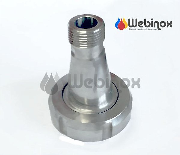 Adaptador Niple Porca DIN 1" x BSP/N MACHO 5/8" Inox 304