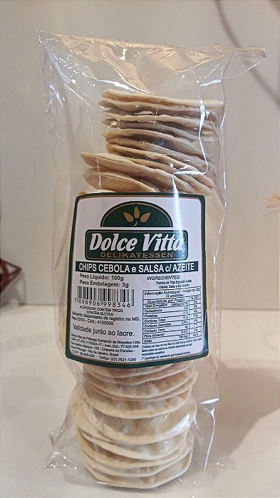 CHIPS CEBOLA E SALSA 100G DOLCE VITTA