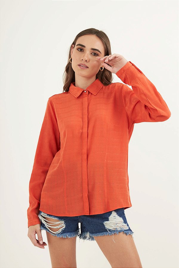 Camisa Ticiana laranja