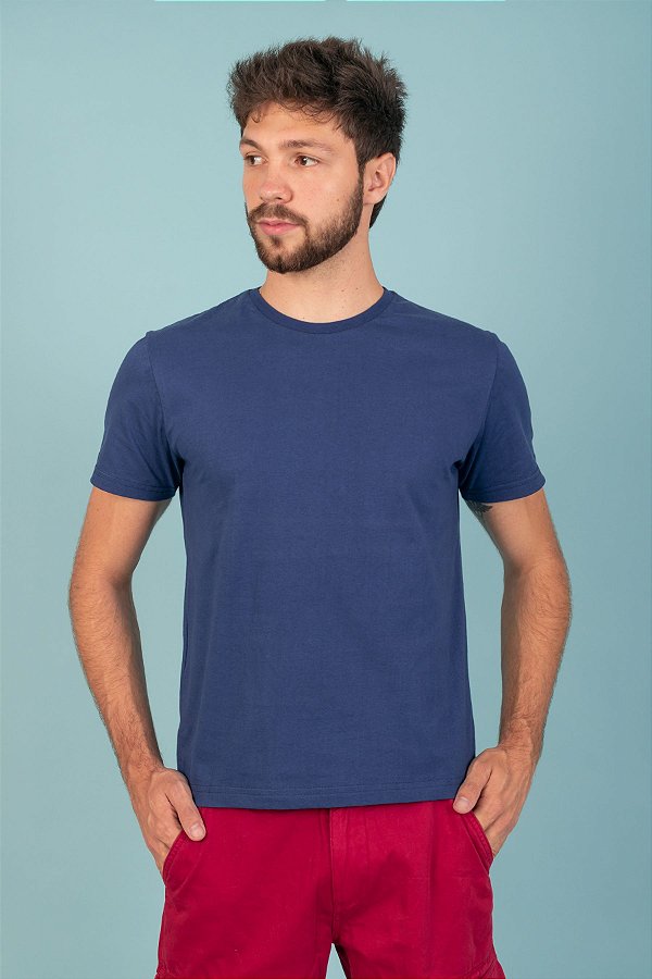 Camiseta básica azul marinho