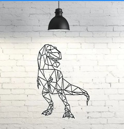 Decoração Geométrica - Dinossauro em 3D