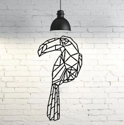 Decoração Geométrica - Tucano em 3D