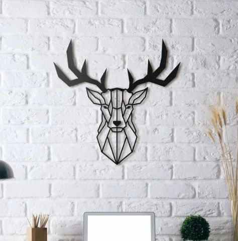 Decoração Geométrica - Alce em 3D