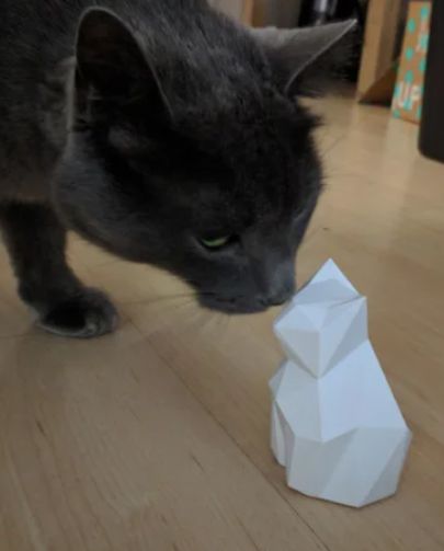 Miniatura Gato Geométrico