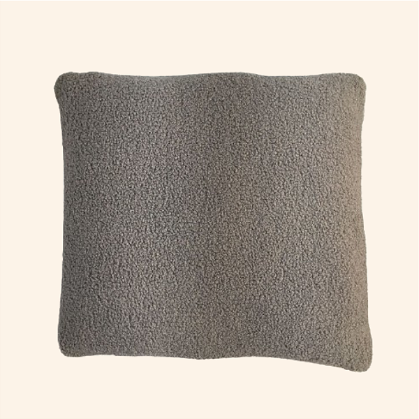 Kit 2 capas de almofadas cinza toque plush pelinho