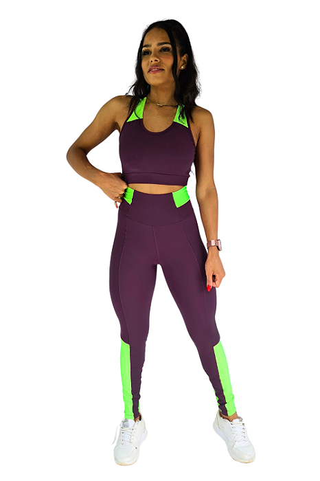 Conjunto luxo harmony purple green