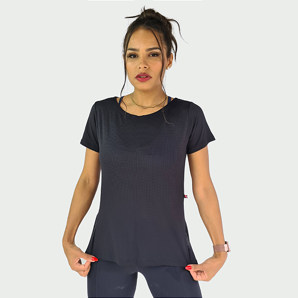Blusa tapa bumbum dray fit preta