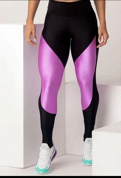 Calça Legging Pink cós franzido Essence