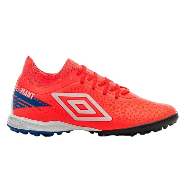 Chuteira Society Umbro Adamant Premier Coral / Branco/ Azul