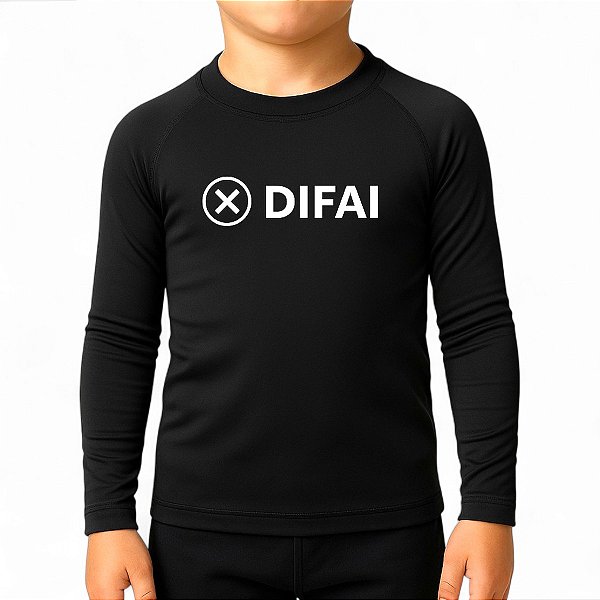 Camiseta Térmica Infantil Difai Esportiva Tamanhos 8 a 12