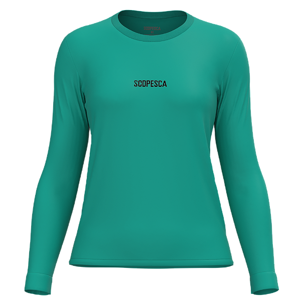 Casual Poliamida manga longa Verde Claro Feminina