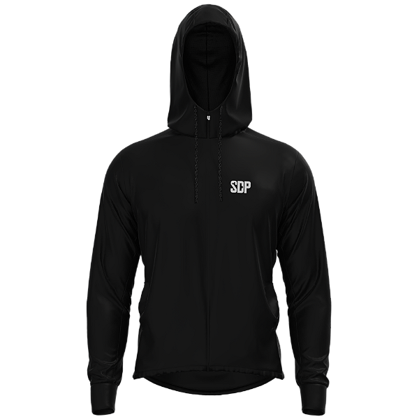 Jaqueta Corta Vento Sodpesca com Capuz Preta