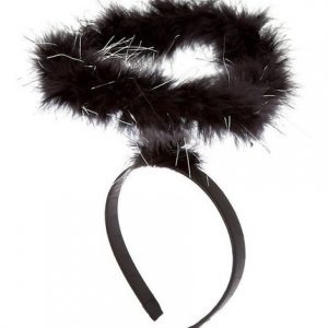 tiara coroa anjo - negro