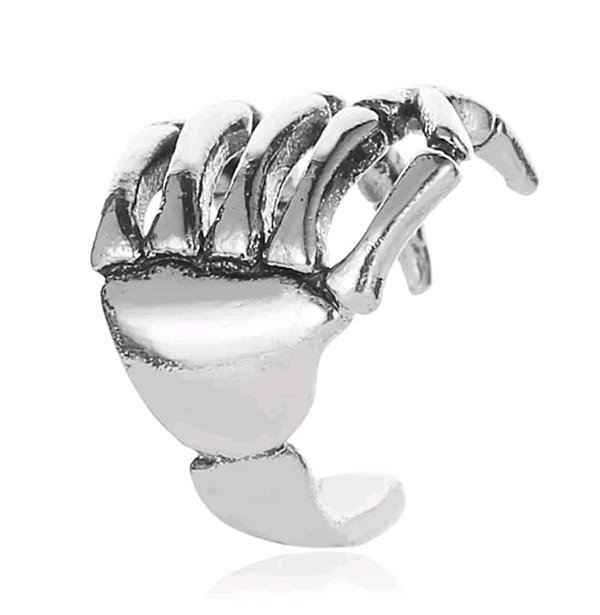 Brinco ear cuff mão esqueleto