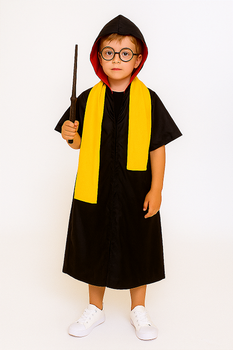 Capa Bruxo HP com estola - infantil