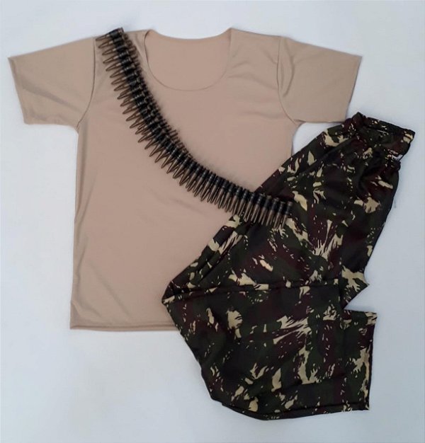 Conjunto soldado militar exército adulto - SEM ACESSÓRIO