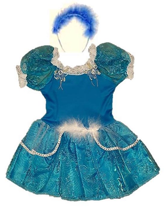 Vestido princesa Azul bebê