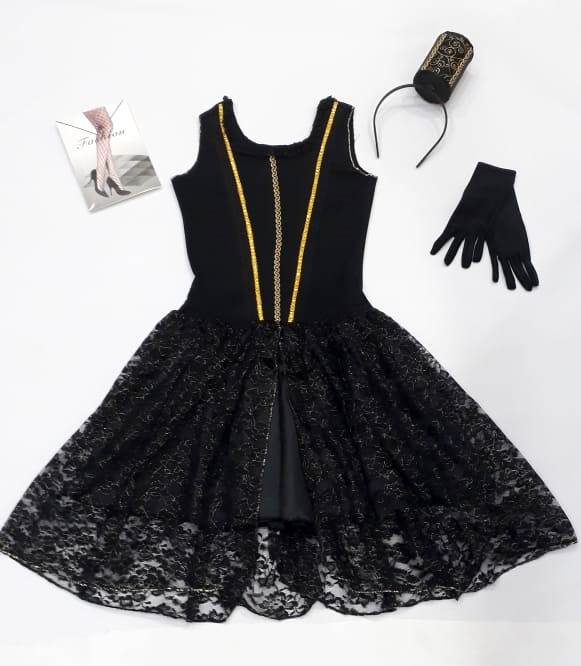 Fantasia vestido Viúva negra renda adulto