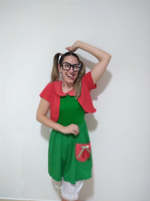 Fantasia vestido Menina da Vila adulto com bolero