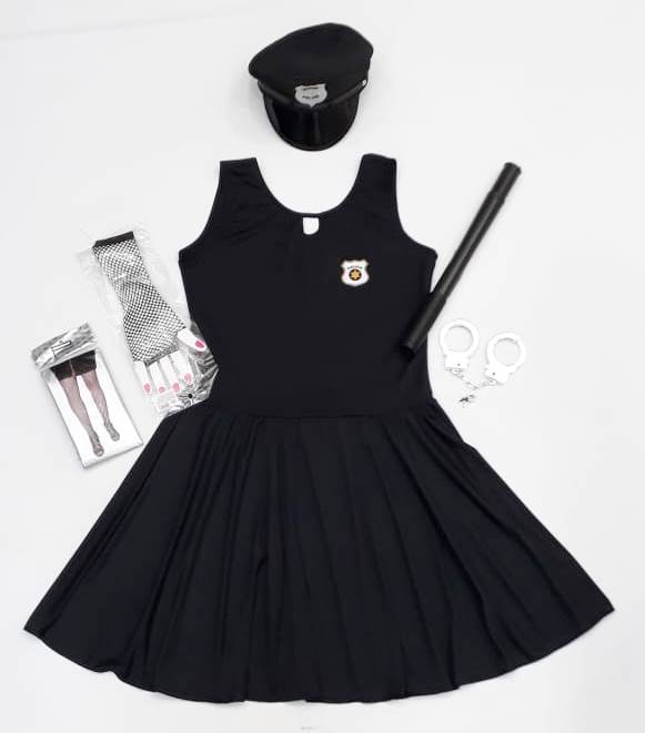 Fantasia vestido Policial Plus size