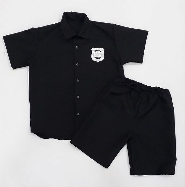 Fantasia conjunto Policial infantil - juvenil