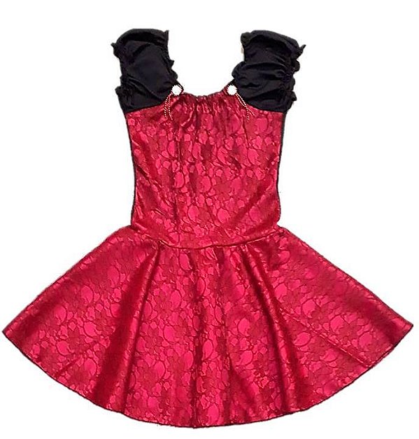 Fantasia vestido Vampira renda juvenil